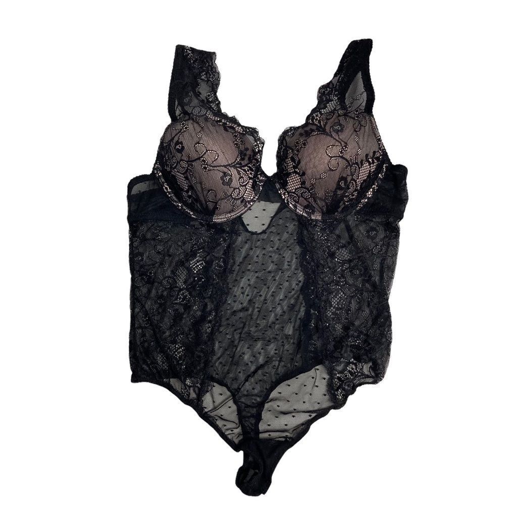 PURE‎ BEAUTY By Rene’ Rofe’ Lingerie Style CAT305289 Black Size Large